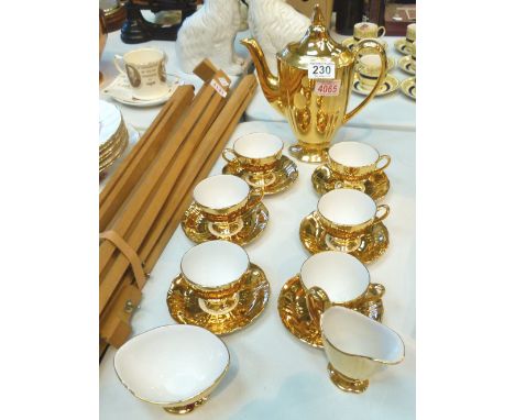 Gold coloured Royal Winton tea service for six