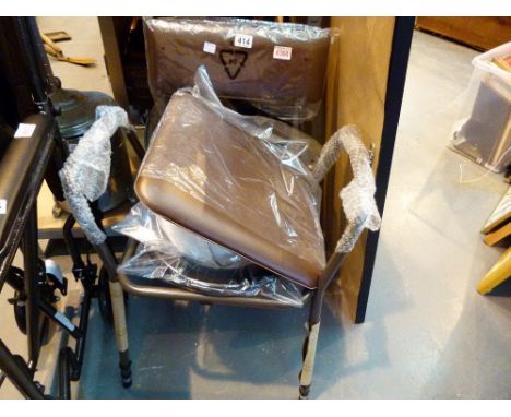 Brand new modern steel commode chair