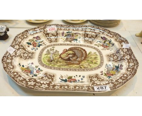 Large Spode turkey meat plate
