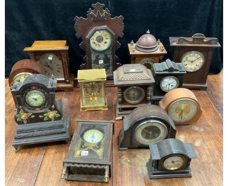 Clocks - various, American gingerbread, architectural, etc (qty) 