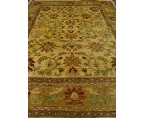 Persian gold ground rug carpet, 380cm x 260cm