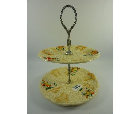 Clarice Cliff 'Celtic Harvest' two tier cake stand H27cm 