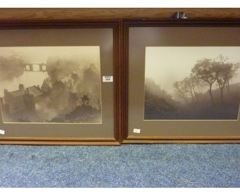 'Crag and Lower Harbour Whitby' & 'Misty Morning Landscape', two large prints after Frank Meadow Sutcliffe 