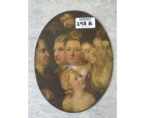 Portrait Studies, 18th/19th century oval oil on copper 20cm x 15cm (unframed)
