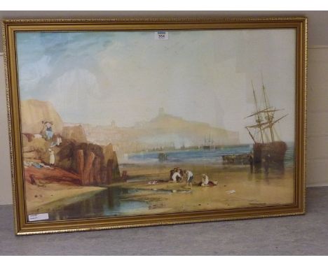 South Bay Scarborough, colour print after J M W Turner