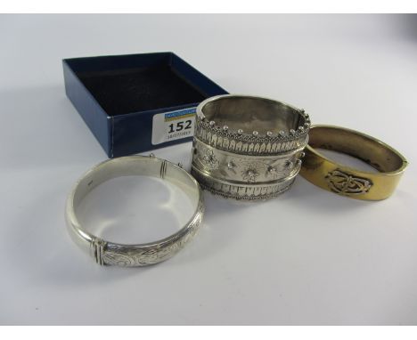 Aesthetic period silver hinged bracelet hallmarked 1876, others hallmarked 1959 and stamped sterling Condition Report Large s