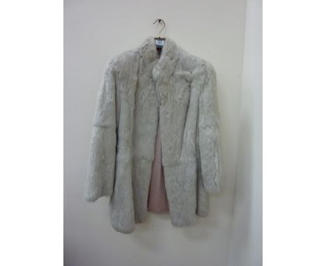 Vintage clothing - rabbit fur coat and a fur capelet Condition Report Rabbit coat is in good condition. Capelet collar is wor