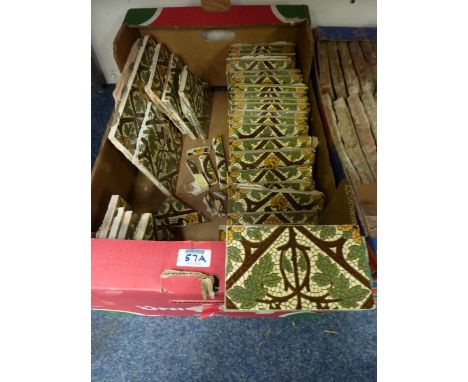 Late 19th century Minton ceramic tiles in one box
