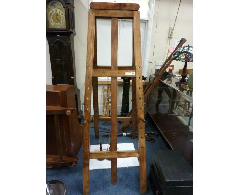Early 20th century artist's easel H183cm 