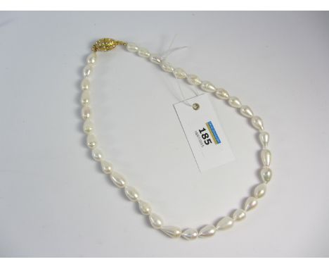 Baroque pear shaped pearl necklace 50cm