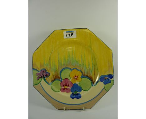 Clarice Cliff 'Delecia Pansies' circa. 1932 D24cm 