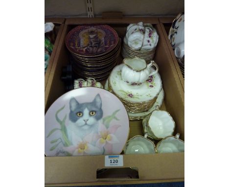 Early 20th century Wellington China tea service and a collection of collectors plates in one box 
