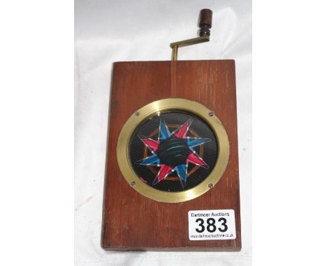Kaleidoscopic Magic Lantern slide with Rack Mechanism, from the Optical Manufacture "William Charles Hughes" c.1880 
