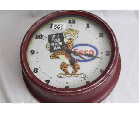 Tin Esso clock (battery) 