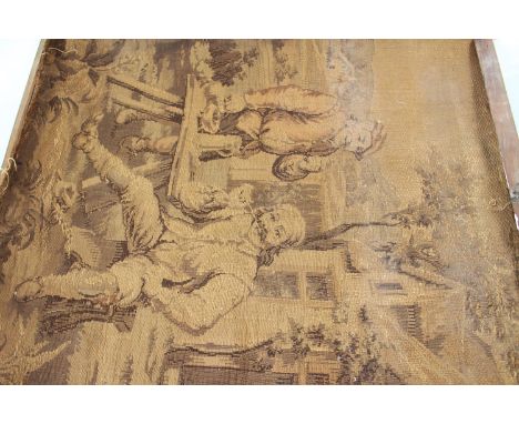 Old woven Flemish design hanging tapestry 