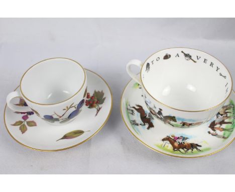 2 Royal Worcester cups and saucers 