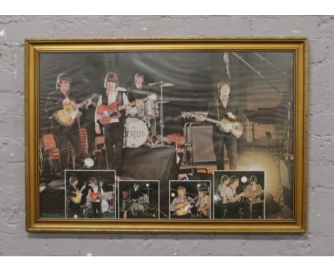 A gilt framed The Beatles Print.