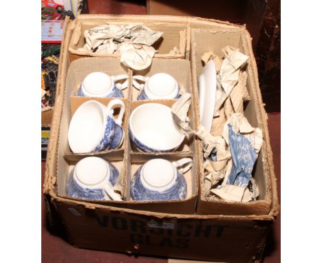 A James Broadhurst blue and white printware teaset in memoration of The Royal Wedding of HRH The Prince of Wales And Lady Dia