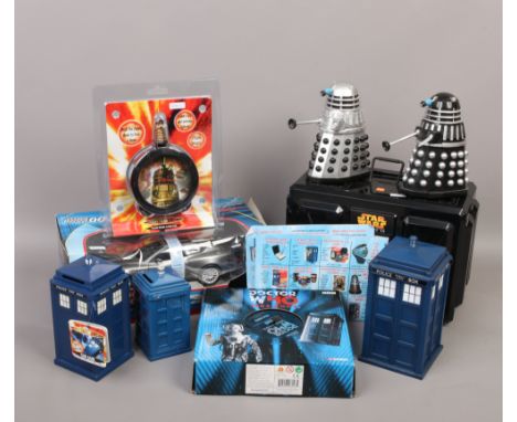 A collection of Doctor Who, Star Wars and James Bond memorabilia to include Doctor Who 40th anniversary 1963-2003 gift set by