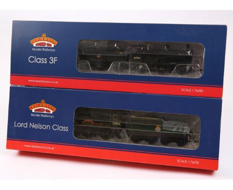 2 Bachmann Branch-Line OO gauge steam locomotives. A BR class 3F 0-6-0 tender locomotive (31-625) RN 43474 in unlined black l