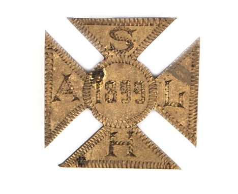 A similar slouch hat badge of the South African Light Horse, GC Plate 1