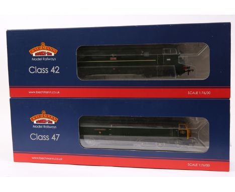 2 Bachmann Branch-Line OO gauge locomotives. BR class 42 diesel ‘Hermes’ (32-052A), RN D823. Plus a BR class 47 diesel ‘G.J. 