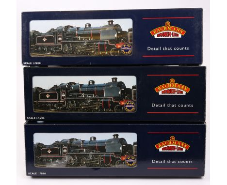 3 Bachmann Branch-Line OO gauge tender locomotives. 3x N class 2-6-0 – SR (32-153) RN 1824 in lined olive green livery. SR (3