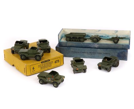 Dinky Set 162 Field Gun Set. Comprising a light Dragon tractor, limber and gun. Boxed, dated ‘3-39’, minor wear. Contents con
