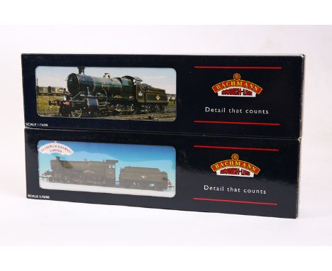 2 Bachmann Branch-Line OO gauge steam locomotives. A BR Manor class 4-6-0 tender locomotive (31-300) RN 7186, ‘Frilsham Manor