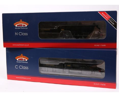 2 Bachmann Branch-Line OO gauge steam locomotives. A Southern C class 0-6-0 tender locomotive (31-461) RN 1256. Plus a Southe