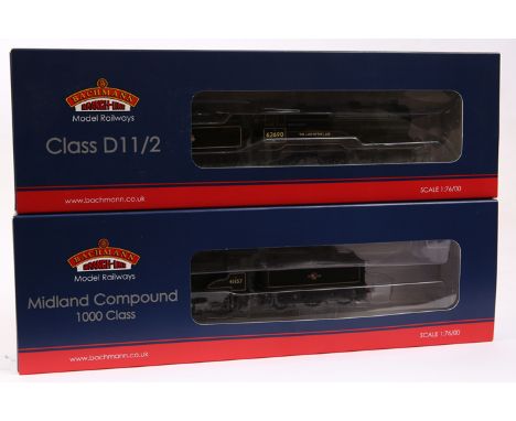2 Bachmann Branch-Line OO gauge steam locomotives. BR class 4F 0-6-0 tender locomotive (31-881) RN 43875 in early unlined bla