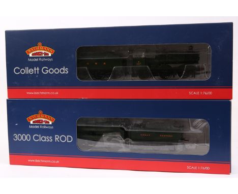 2 Bachmann Branch-Line OO gauge steam locomotives. Great Western 3000 class ROD 2-8-0 tender locomotive (31-129) RN 3031. Plu
