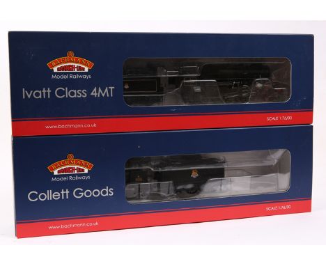 2 Bachmann Branch-Line OO gauge steam locomotives. BR Ivatt class 4MT 2-6-0 tender locomotive (32-581) RN 43018 in lined blac
