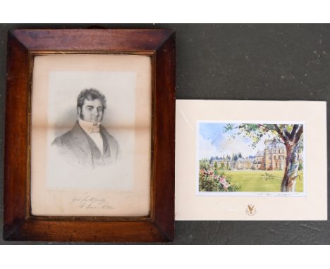 A 19th century portrait by Tidey, signed 'Yours faithfully, W. Spencer Phillips', 27x38cm; after Allan Perera Liyanage, 'Brai