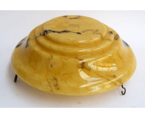 An Art Deco ceiling lamp shade, 36cmD