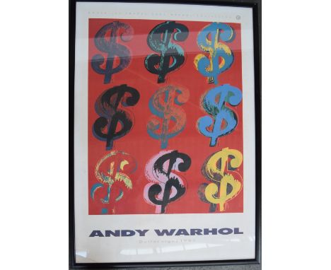 Nouvelle Images Andy Warhol collection, Dollar Signs, 1982, framed, and Edvard Munch, The Frieze of Life, framed poster