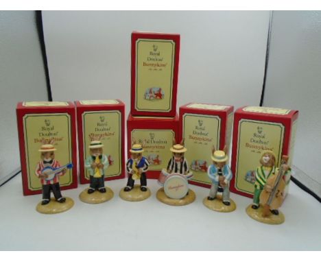 6 Royal Doulton Bunnykins Worldwide Special Edition Figures from the Jazz Band Collection comprising Clarinet Player DB184 ed