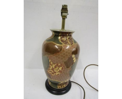 An Oriental ceramic lamp base