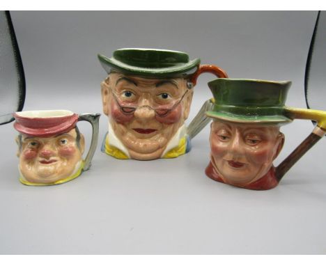 2 Sylvac Toby jugs and 1 other