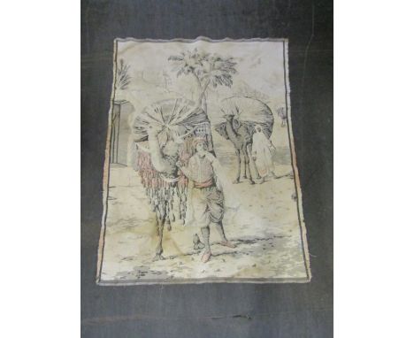 Wall hanging tapestry depicting an African/Asian wildlife scene 120cmL X 92cmW