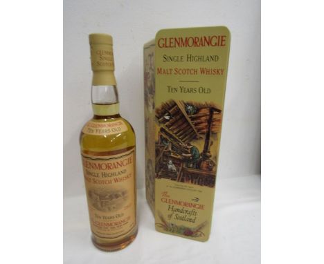 Glenmorangie Scotch whiskey in tin