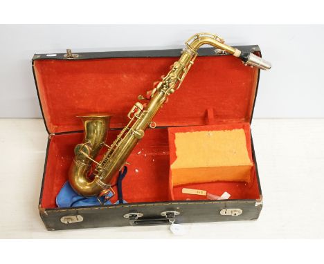 Vintage Saxophone in handled case, no makers marks