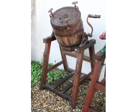 Early 20th Century Hathaway Maker, Chippenham, England butter churn, H 106cm