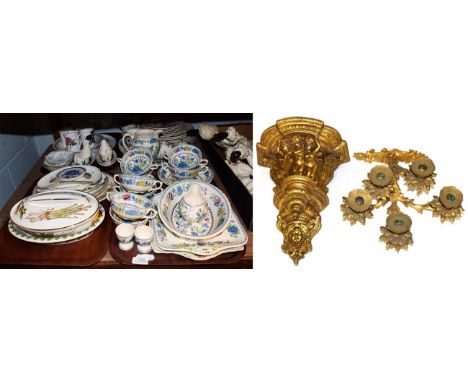 Masons Ironstone ''Regency'' pattern part dinner service including eight dinner plates, eight soup bowls, six tea cups and sa