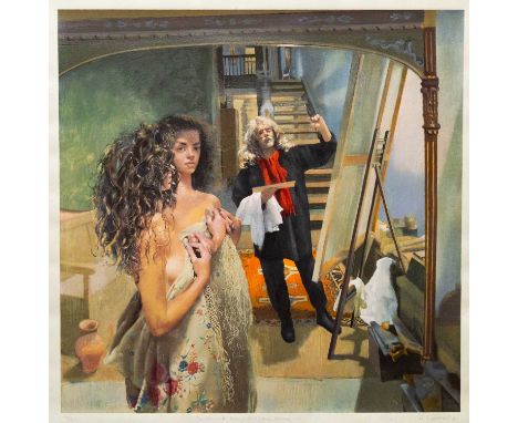Robert Oscar LENKIEWICZ (1941-2002) Follow Painter with Anna II   Silkscreen published by Washington Green, June 1994Ed. 192 