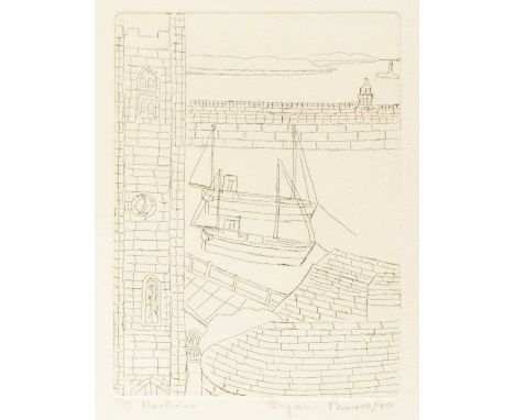 Bryan PEARCE (1929-2006) Harbour, 1990 Etching, signed, inscribed and dated '90, numbered 7/75, plate size 19.5 x 15cm, 46 x 