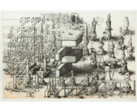 Paul NOBLE (1963) Paul's Place, 2002 Etching, signed and dated 2002, numbered 11/30, 48 x 73cm, 80 x 105cm framed.