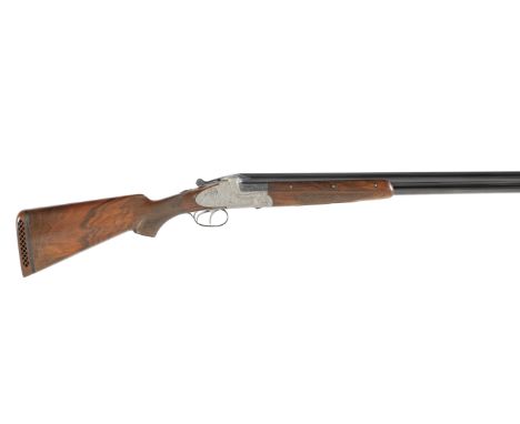 A 12-bore 'Model 303E' sidelock over-and-under ejector gun by Gebruder Merkel, no. 46521The quadruple-grip bolstered action-b