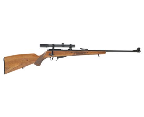 A .22(L.R.) bolt-magazine rifle by Walther, no. 52557Push-button safety, fully-detachable magazine, figured stock with pistol