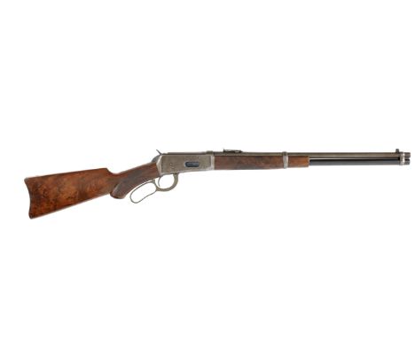 A .32-40 'Model 1894' lever-action saddle-ring carbine by Winchester, no. 440394Plain receiver, the top tang drilled and tapp